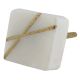 White Square Stone Gold Cross Dresser Knob